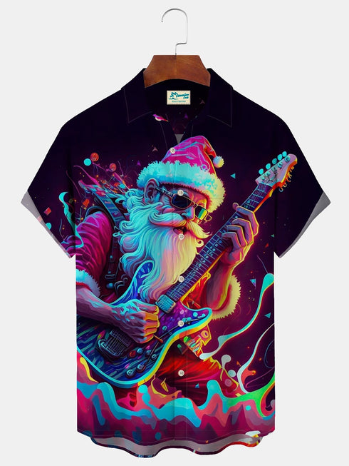 Men's Christmas Funny Graphic Short Sleeve Hawaiian Shirt